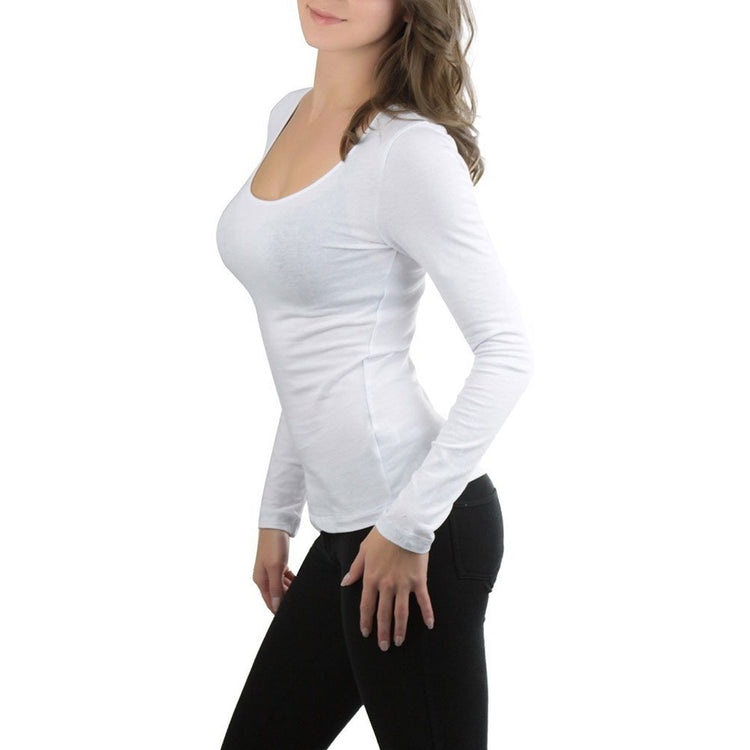 Women's Crisscross-Back Long Sleeve Top