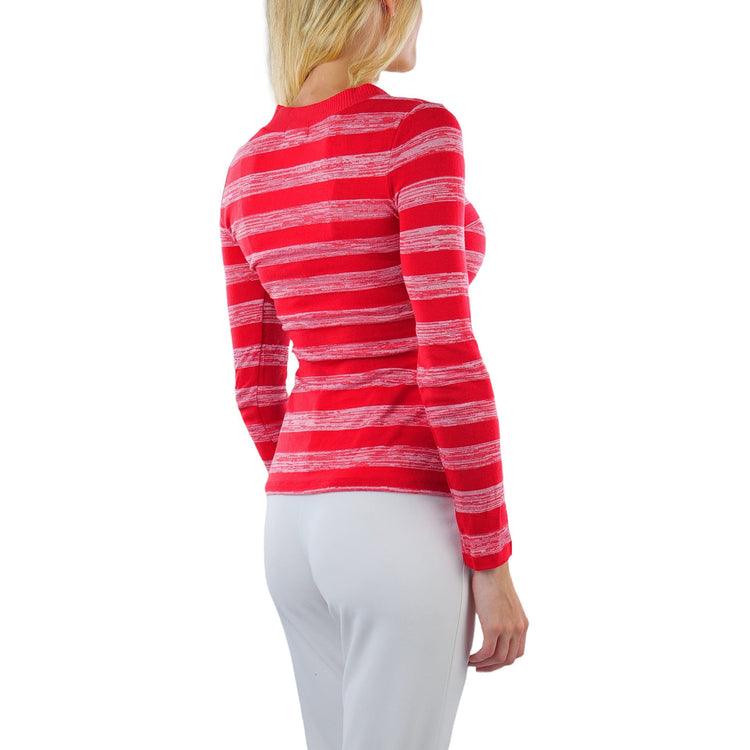 Women’s Striped V-Neck Long Sleeve Top