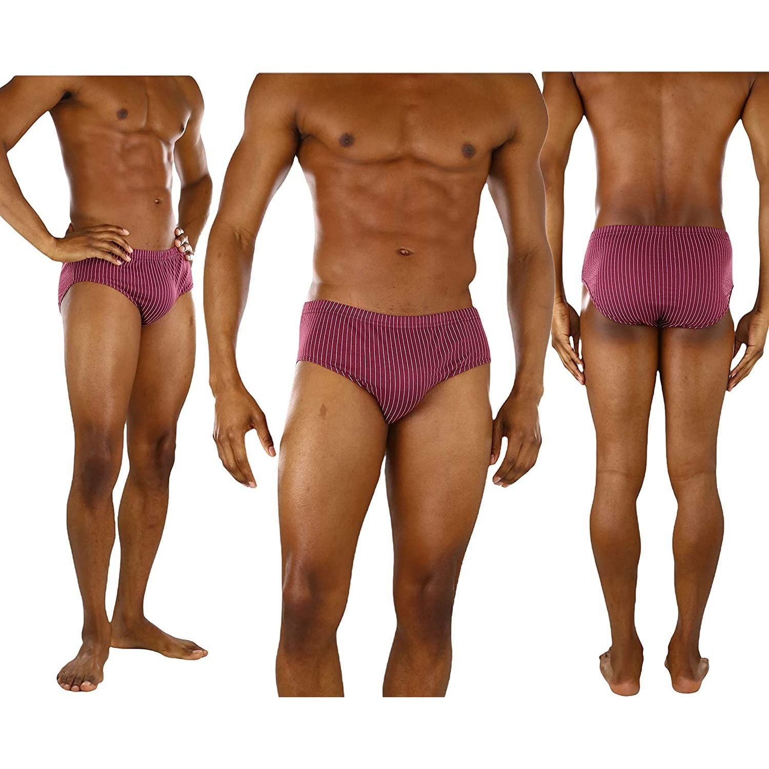 Pack 6 Mens Bikinis Briefs Underwear 100% Cotton Solid Knocker Size XLarge  40-42