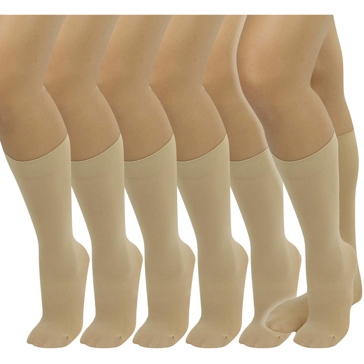 Womens Pack of 6 Knee High Trouser Professional Socks