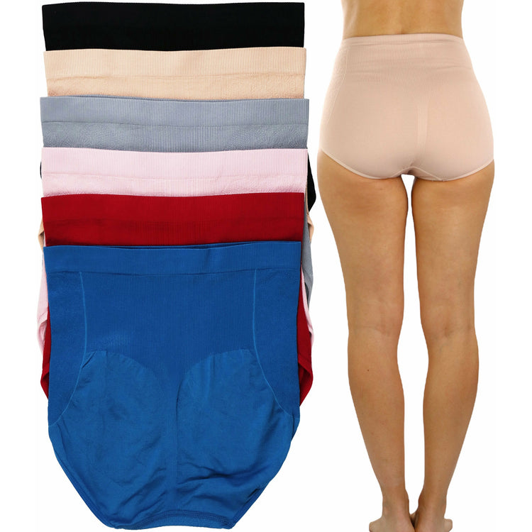 Buy LAK 18 Women's Nylon Seamless Panties High Waist Brief Fit