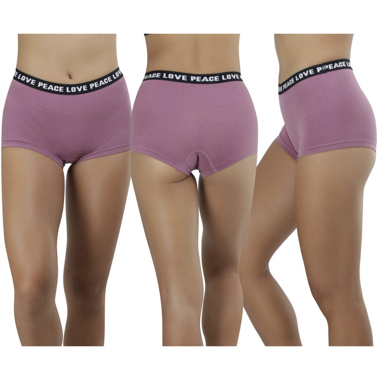 Ruxia Women's Seamless Boyshort Panties Nylon Spandex Underwear