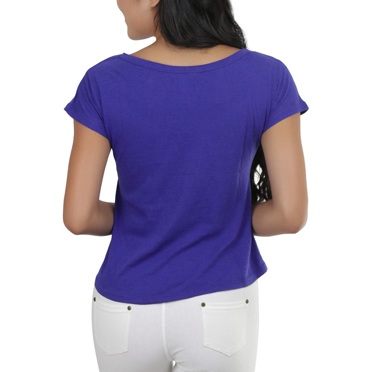 Women's Sheer Asymmetric Scoopneck T-Shirt