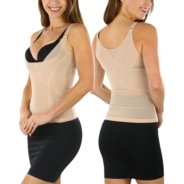 Women's Open Bust V-Front Shapewear Top