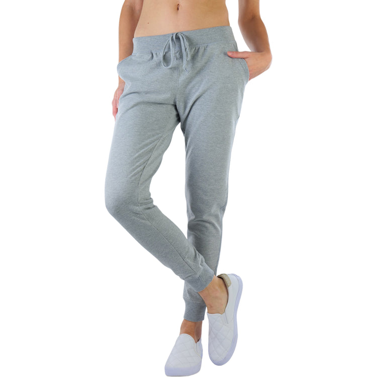 Women's Solid Print French Terry Jogger Pants