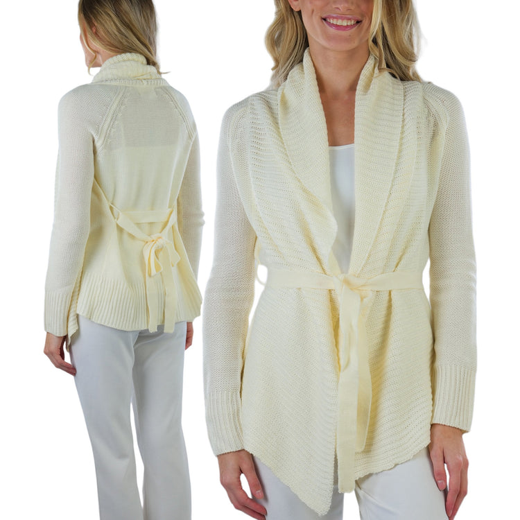 Women's Long Sleeve Knit Acrylic Open Cardigan