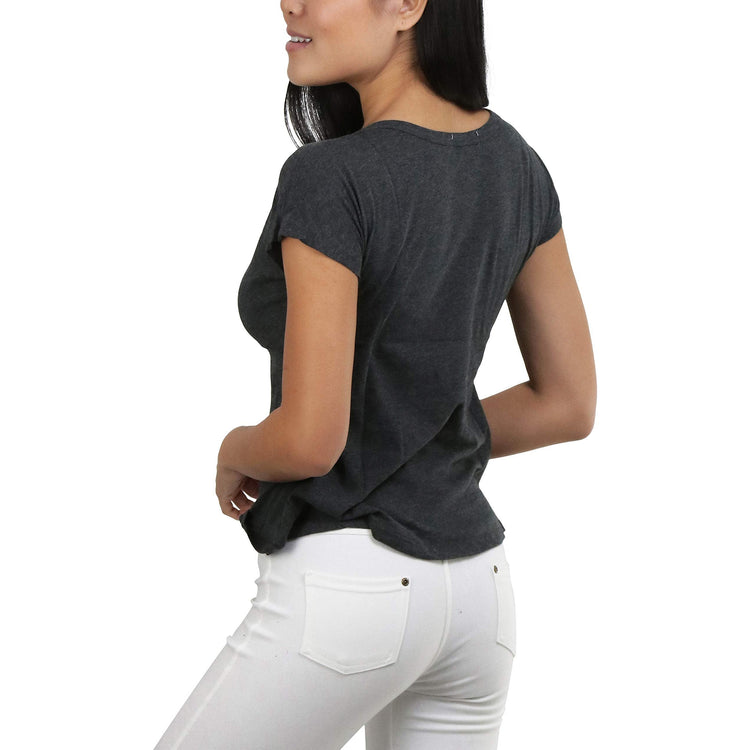 Women's Sheer Asymmetric Scoopneck T-Shirt