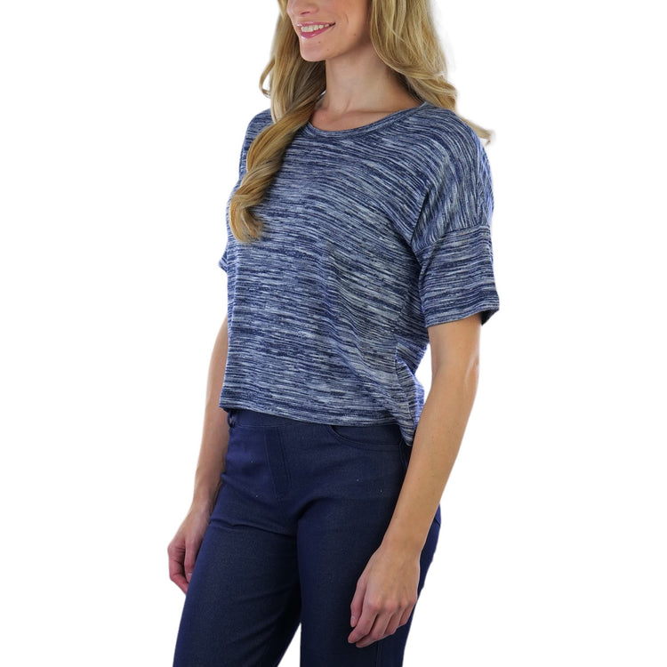 Women's Short Sleeve Hacci Sweater