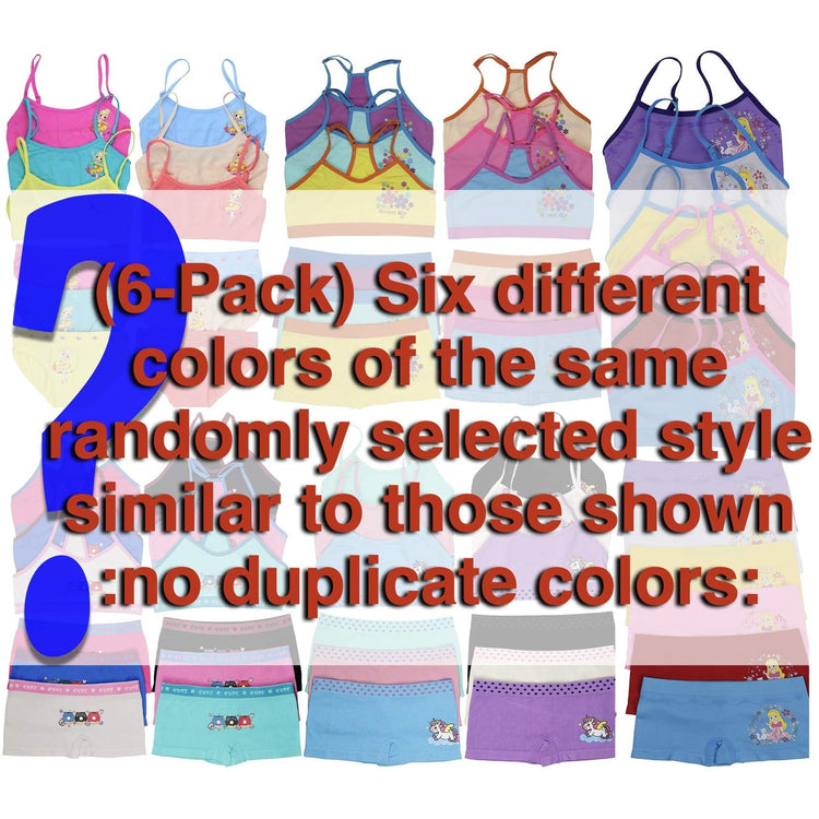 Girls' Pack of 6 Mystery Racerback or Cami Top and Bottom Sets (12 Pieces)