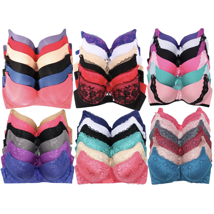 ToBeInStyle Women's Pack of 6 Mystery Bras (Sizes 30A to 44DD)