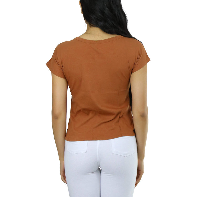 Women's Sheer Asymmetric Scoopneck T-Shirt