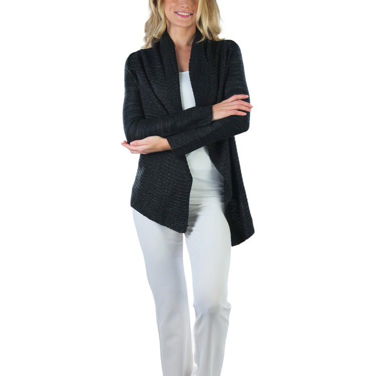 Women's Long Sleeve Knit Acrylic Open Cardigan