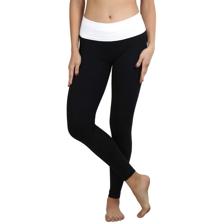 Women's Active Skinny Pants with Fold-Over Waistband