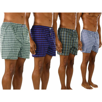 Knocker Men's 6 Plaid Boxer Shorts Underwear - Small - Assorted at   Men's Clothing store