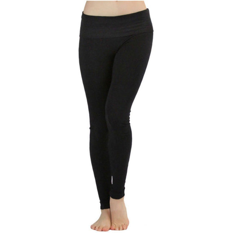 Women's Skinny Fit Foldover Waist Yoga Pants