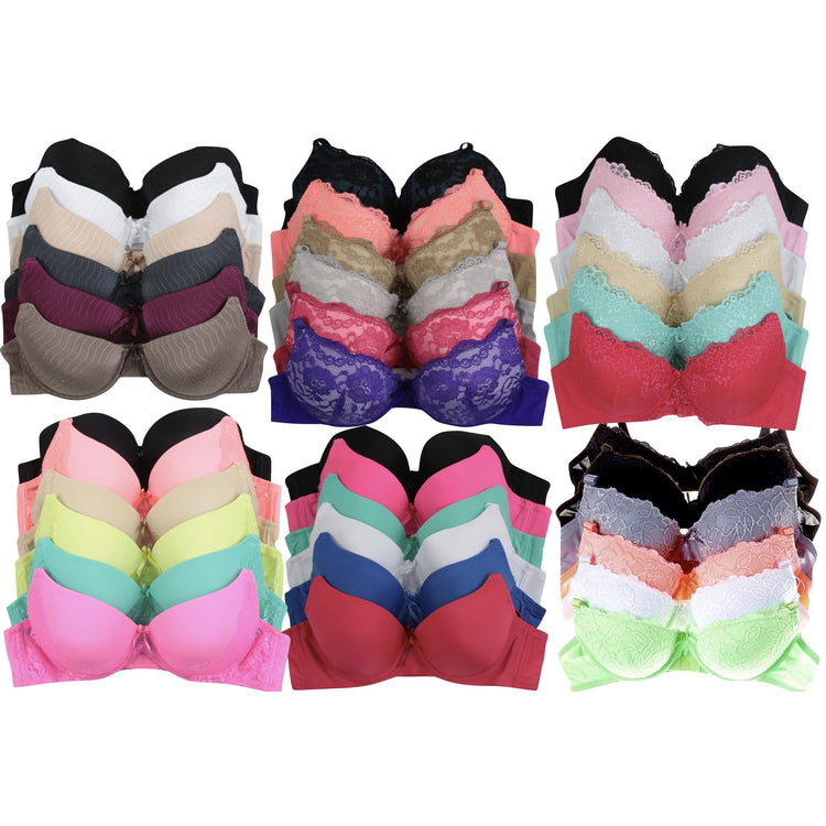 ToBeInStyle Women's Pack of 6 Mystery Bras (Sizes 30A to 44DD)