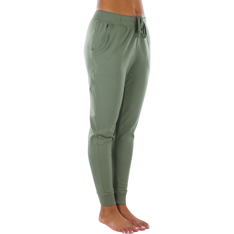 Women's Solid Print French Terry Jogger Pants