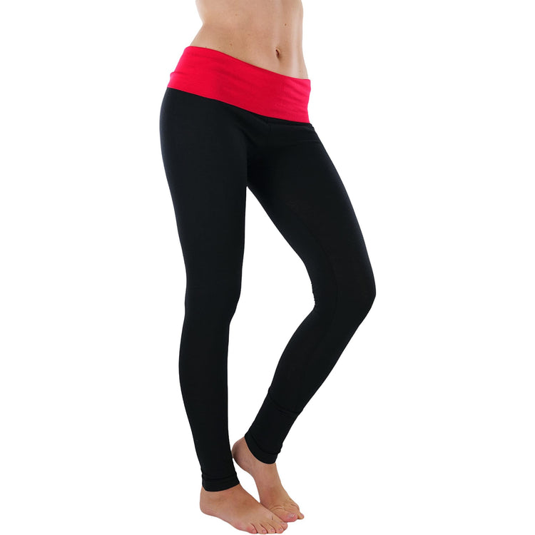 Women's Active Skinny Pants with Fold-Over Waistband