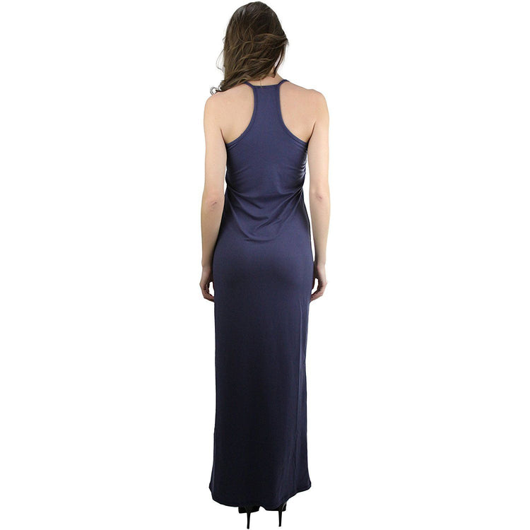 ToBeInStyle Women's Thin Strap Racerback V-Neck Maxi Dress