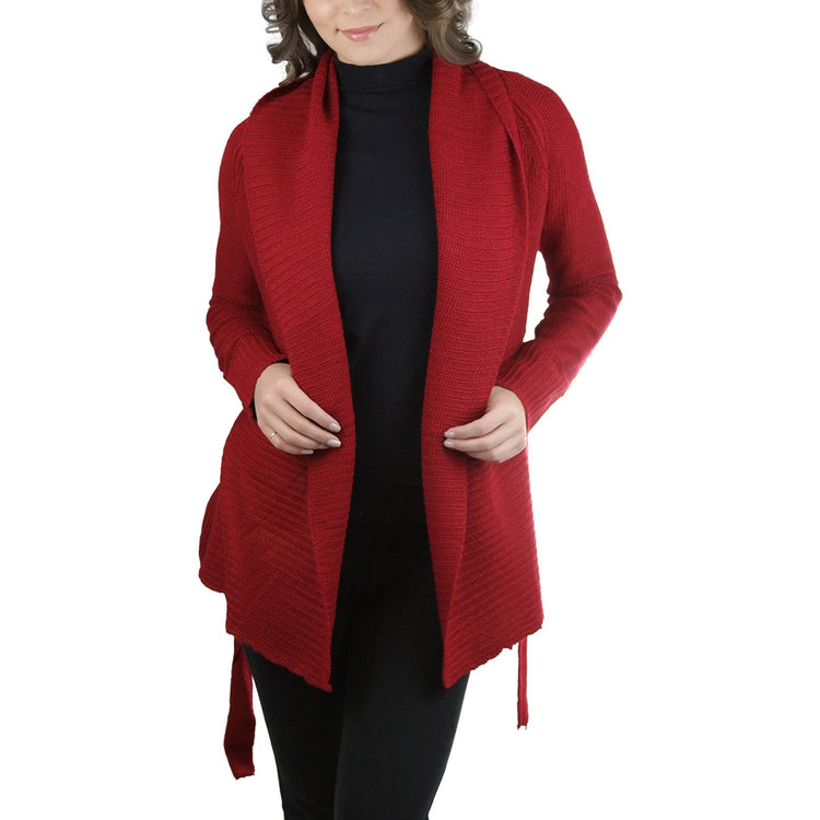 Women's Long Sleeve Knit Acrylic Open Cardigan