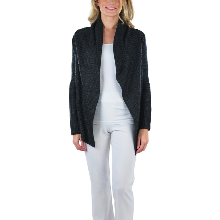 Women's Long Sleeve Knit Acrylic Open Cardigan