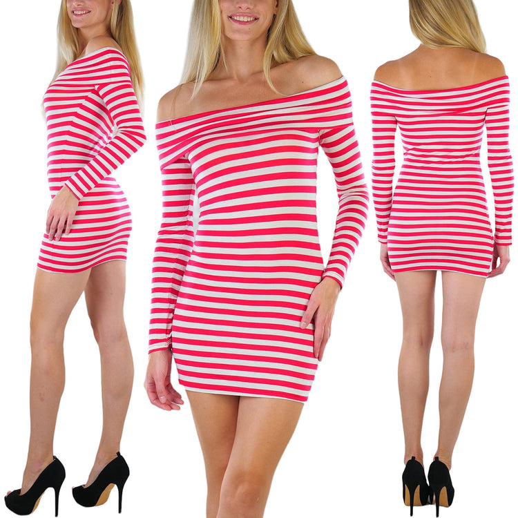 Women's Striped Off-The-Shoulder Top