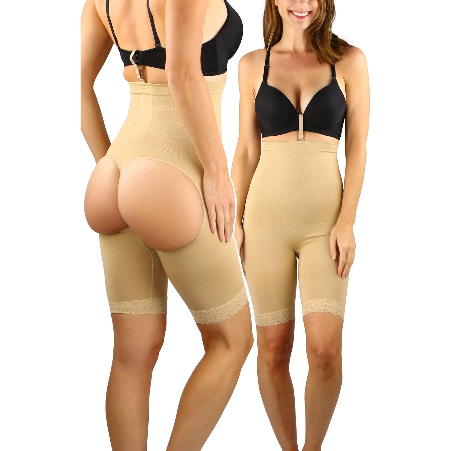 Mulheres Butt Lifter Shapewear Hi-waistD Body Shaper Body Shaper