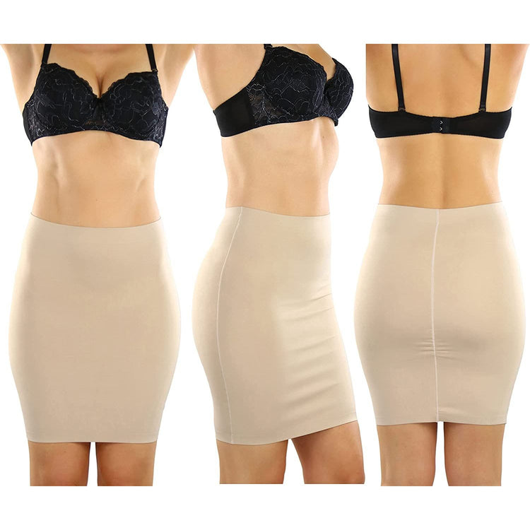 ToBeInStyle Women's High Waisted Smooth and Silky Torso Control Shapewear Skirt