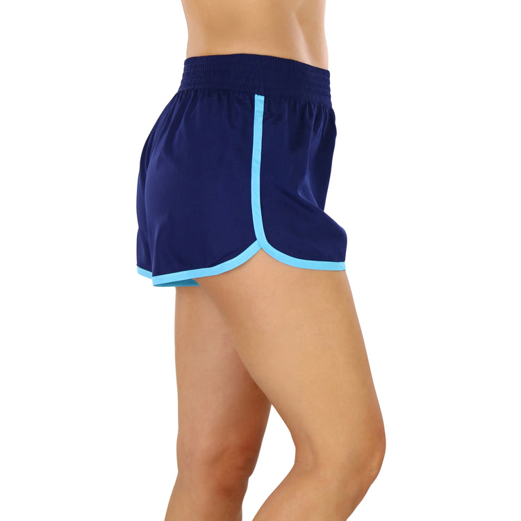 Women's Contrast Waistband Athletic Shorts