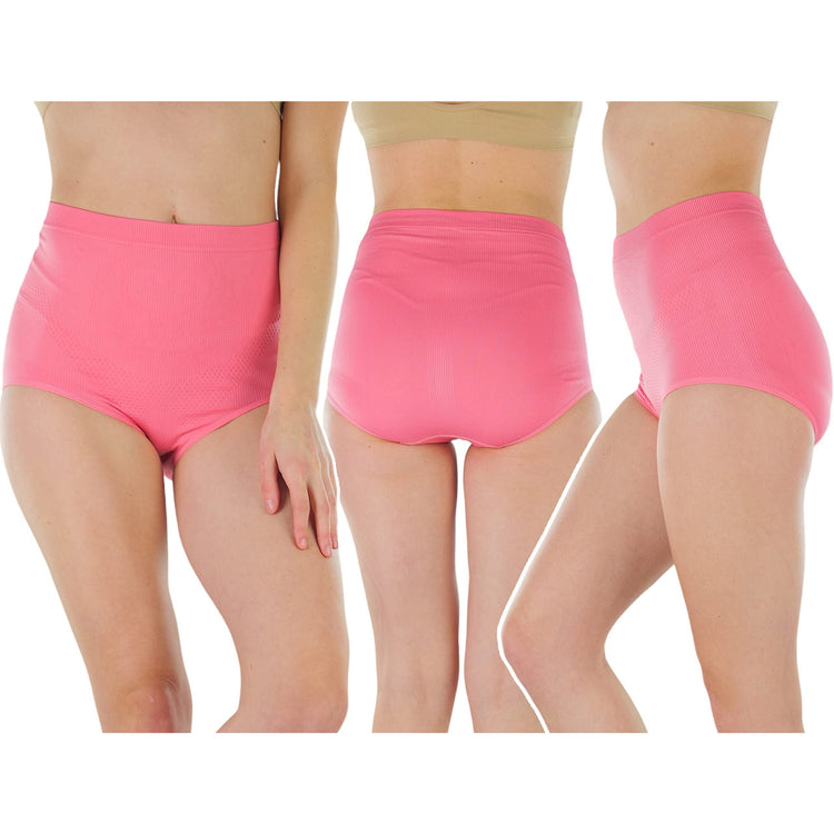 Women's Pack of 6 Plus Size High-Waisted Briefs in Multiple Styles