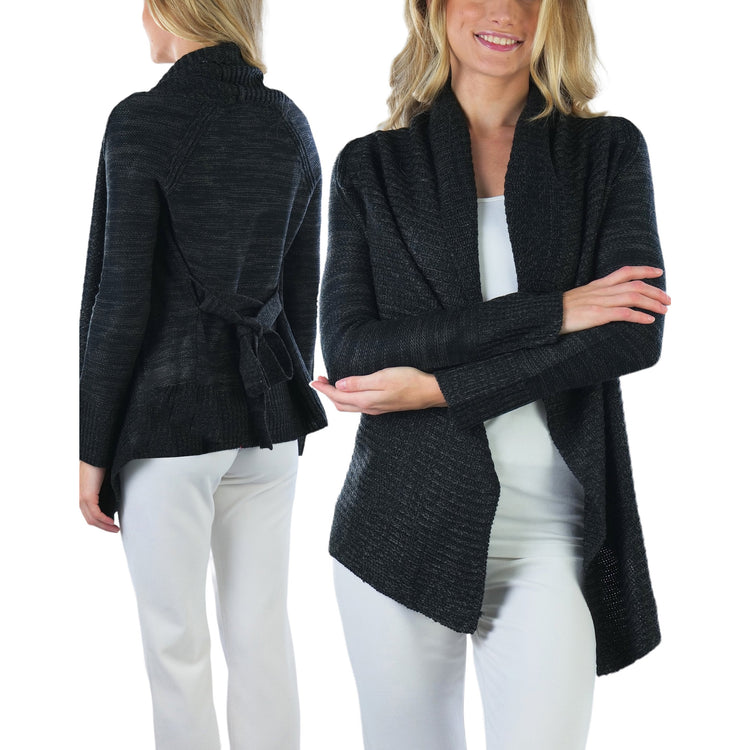 Women's Long Sleeve Knit Acrylic Open Cardigan