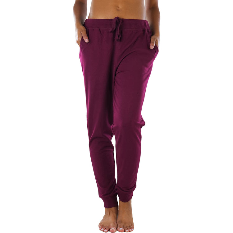 Women's Solid Print French Terry Jogger Pants