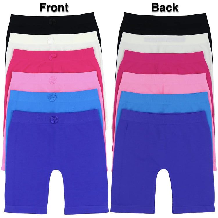 Girl's Pack of 6 Long Boyshorts