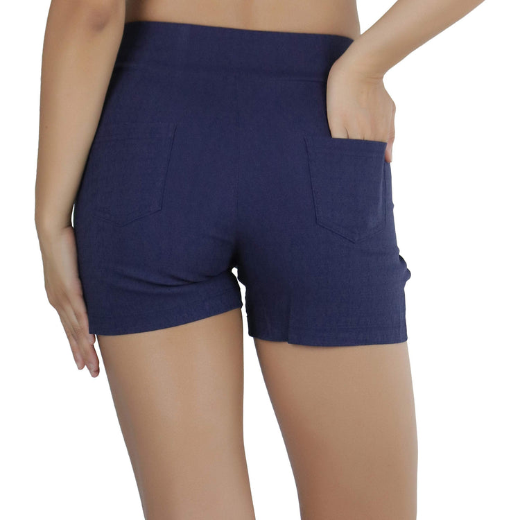 Women's Cotton-Blend Stretch Shorts