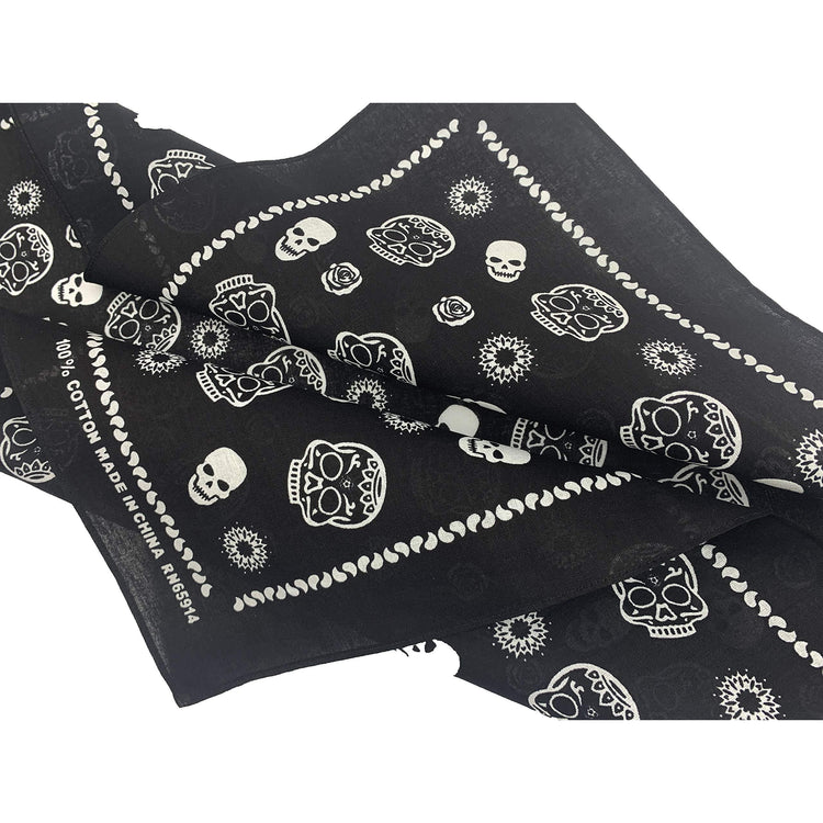 Unisex Pack of 6 Classic Cotton Graphic Bandanas