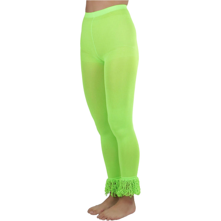 Women’s Bright Neon Vibrant Fringed Party Opaque Tights