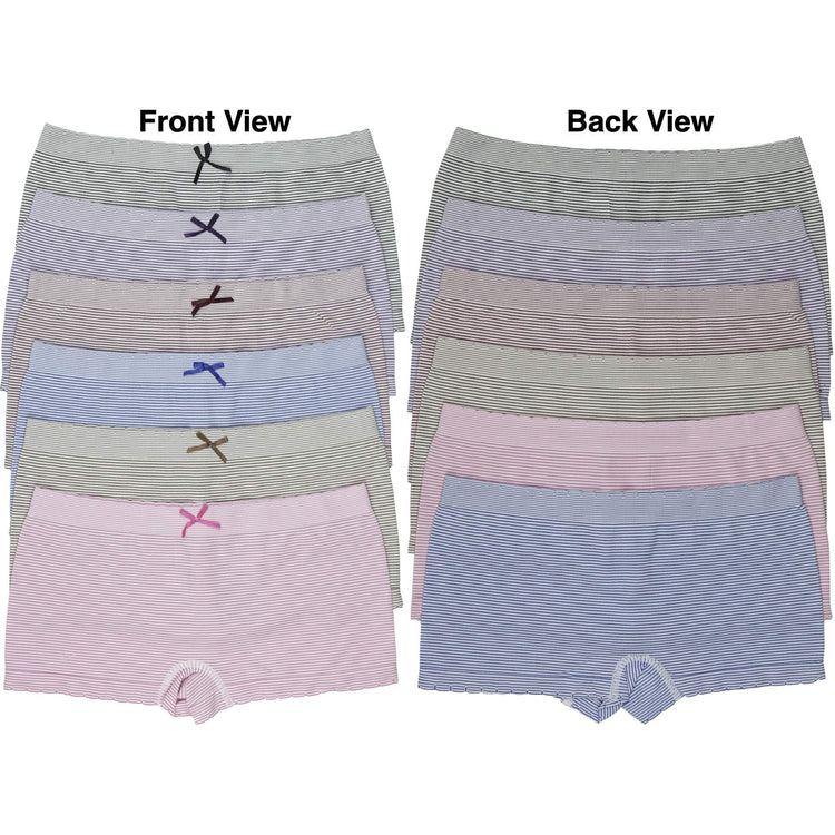 Women's Pack of 6 One Size Boyshorts Panties