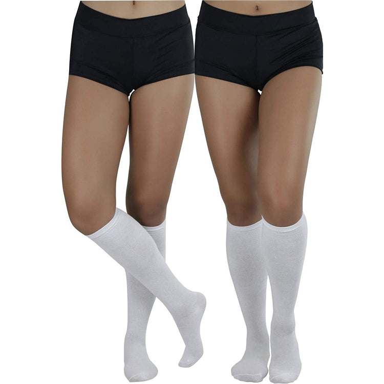 ToBeInStyle Pack of 6 Classic Cotton Blend Uniform Knee-High Socks
