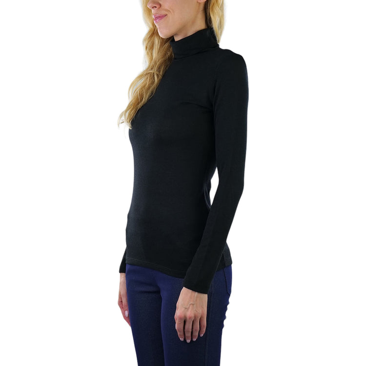 ToBeInStyle Women's Relaxed fit Long Sleeve Soft and Stretchy Turtleneck Shirt