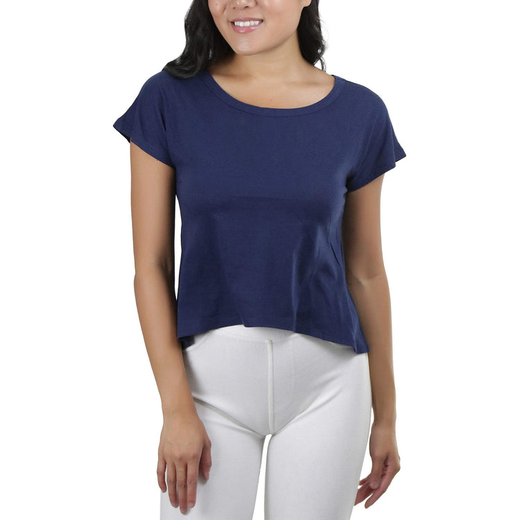 Women's Sheer Asymmetric Scoopneck T-Shirt