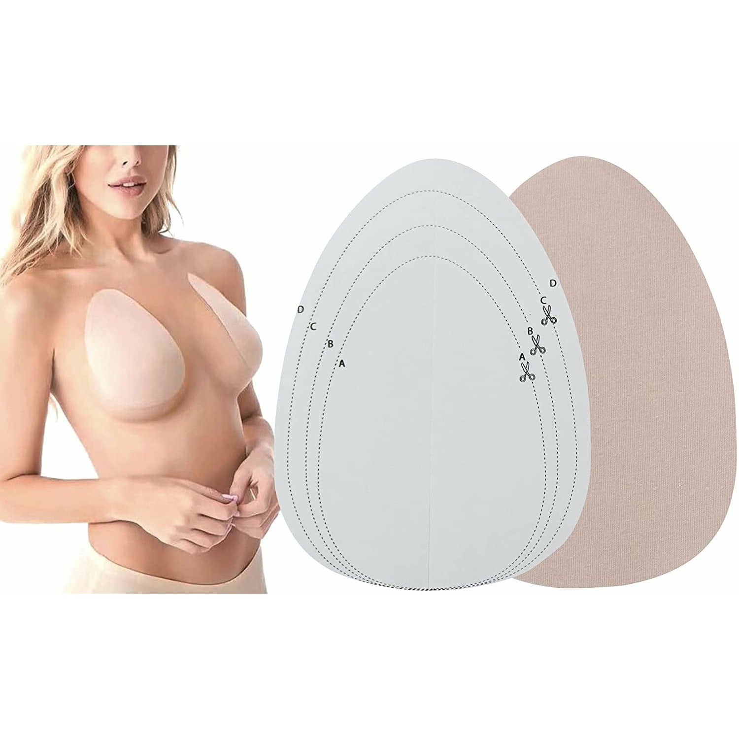 Women's Reusable Self Adhesive Rounded Silicone Bra – ToBeInStyle