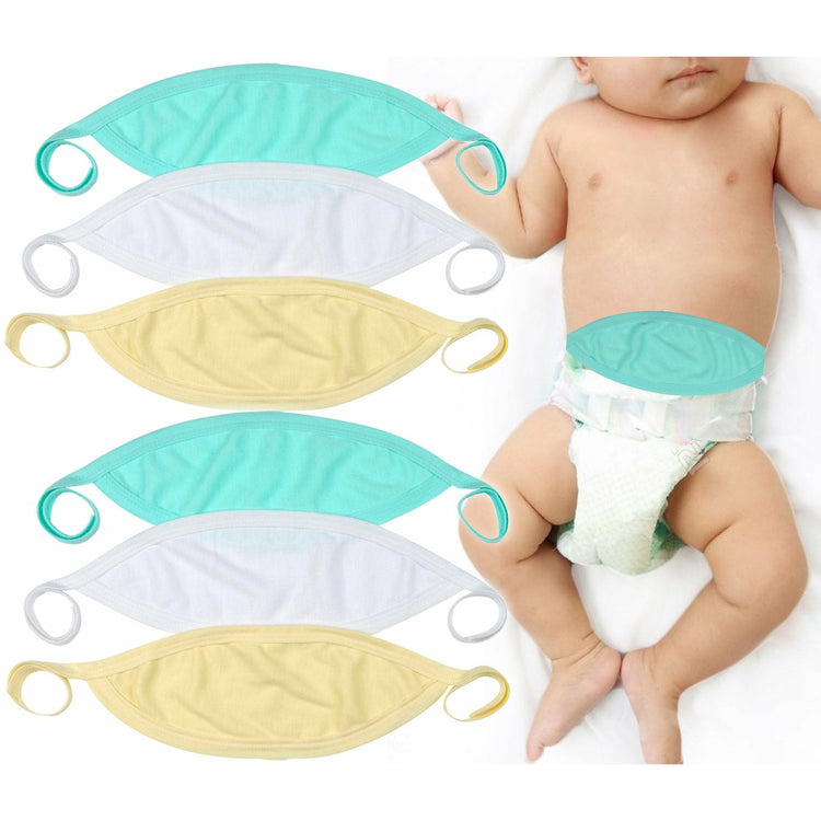 Babies' Pack of 6 Comfortable Newborn Baby Belly Binder Umbilical Cord Band