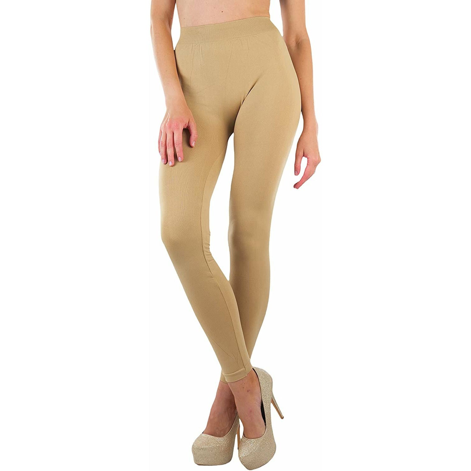 ToBeInStyle Womens Footless Classic Seamless Style Elastic