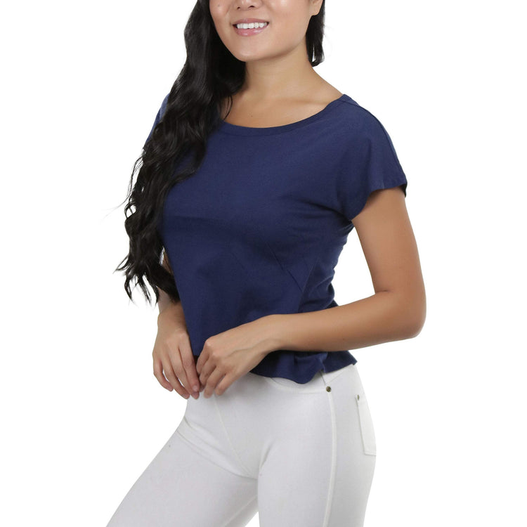 Women's Sheer Asymmetric Scoopneck T-Shirt