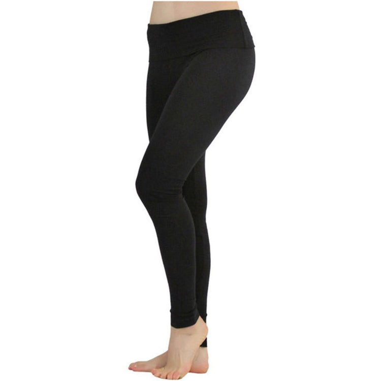 Women's Skinny Fit Foldover Waist Yoga Pants