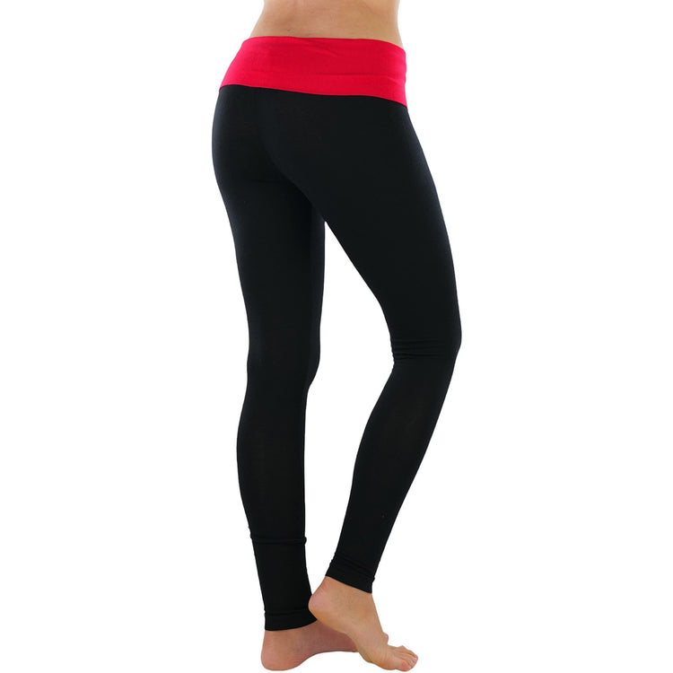 Women's Active Skinny Pants with Fold-Over Waistband