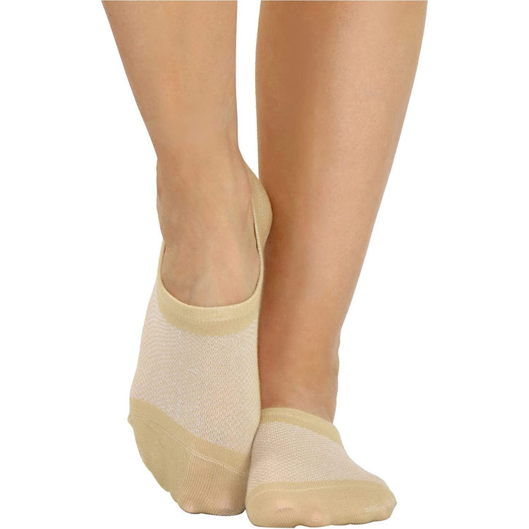 ToBeInStyle Unisex Pack of 4 Breathable Top No Show Socks with Heel Grip