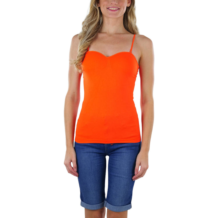 Women's Seamless Cami with Built in Bra