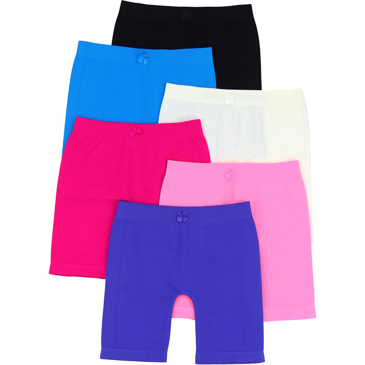 Girl's Pack of 6 Long Boyshorts