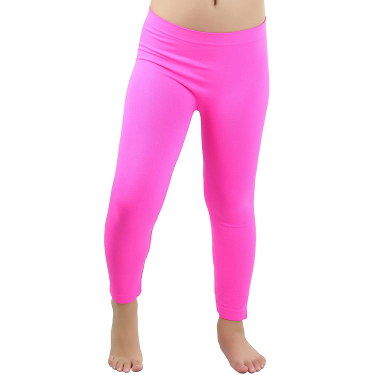 Girls' Nylon-Spandex Blend Full Length Leggings